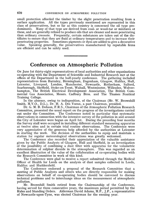Conference on atmospheric pollution