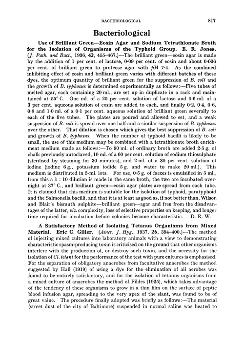Bacteriological
