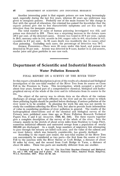 Department Of Scientific And Industrial Research Water Pollution