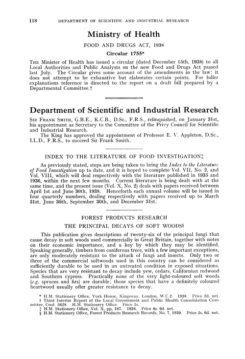 Department of Scientific and Industrial Research