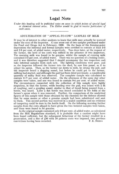 Legal note Analyst (RSC Publishing)