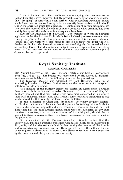 Royal Sanitary Institute. Annual Congress