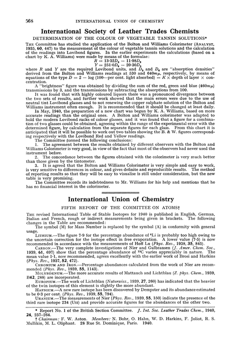 International Society of Leather Trades Chemists. Determination of the colour of vegetable tannin solutions