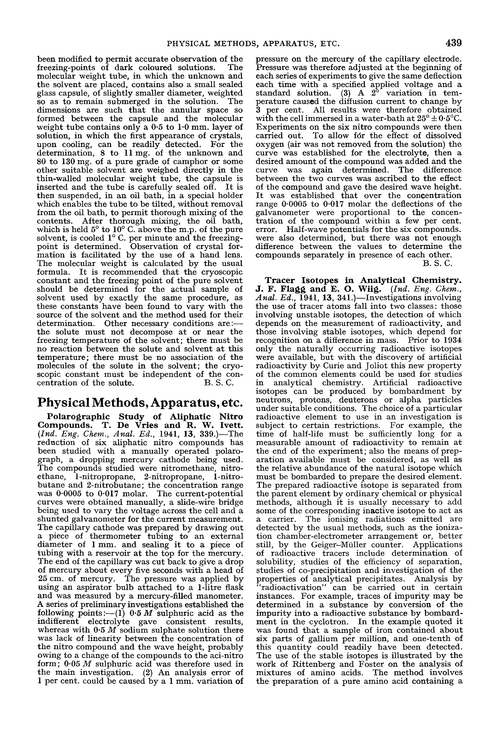 Physical methods, apparatus, etc.