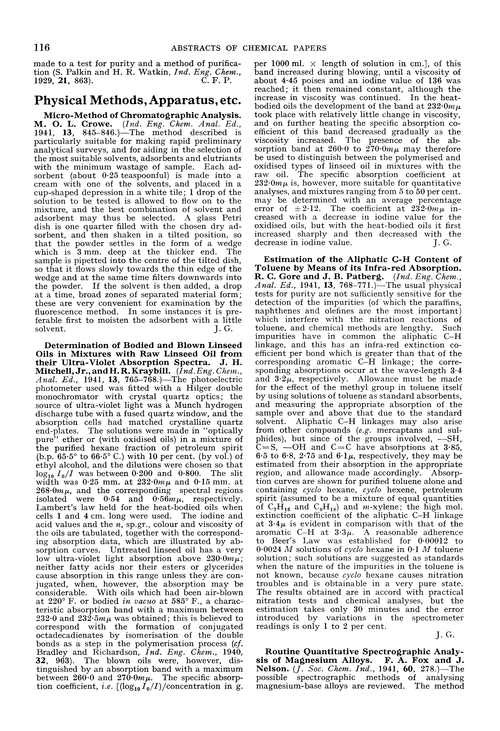 Physical methods, apparatus, etc.