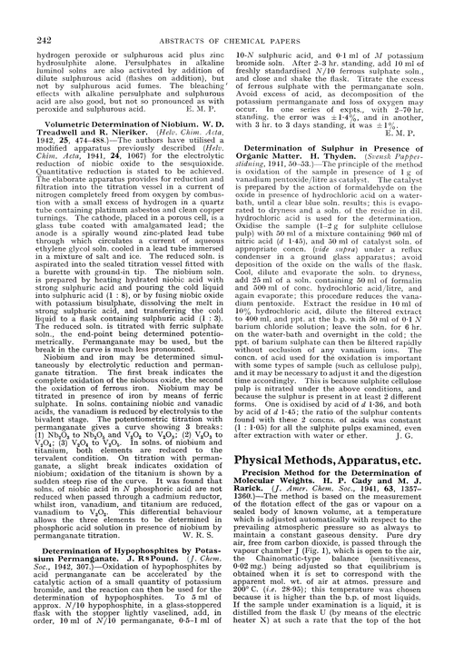 Physical methods, apparatus, etc.