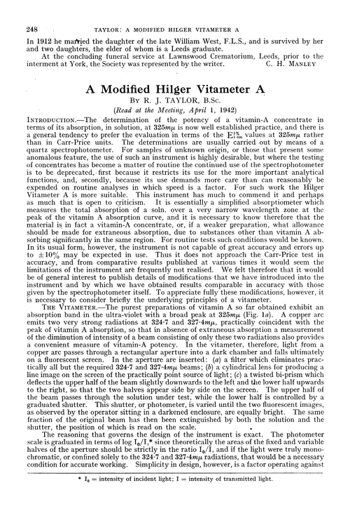 A modified Hilger vitameter A