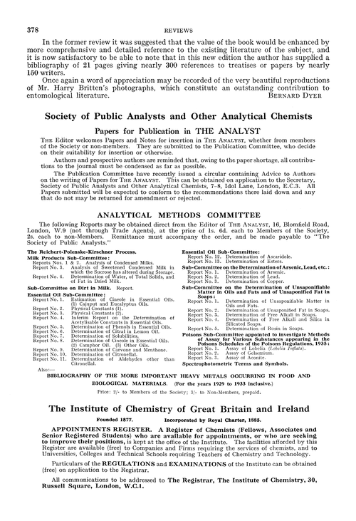 The Institute of Chemistry of Great Britain and Ireland