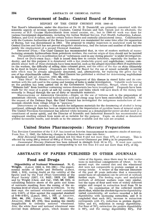 United States Pharmacopoeia: mercury preparations