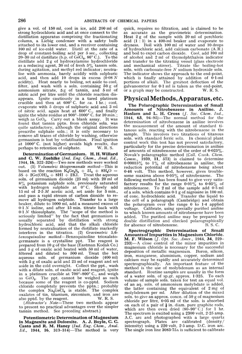 Physical methods, apparatus, etc.