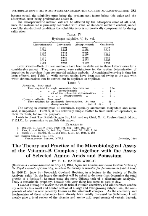 The theory and practice of the microbiological assay of the vitamin-B complex; together with the assay of selected amino acids and potassium
