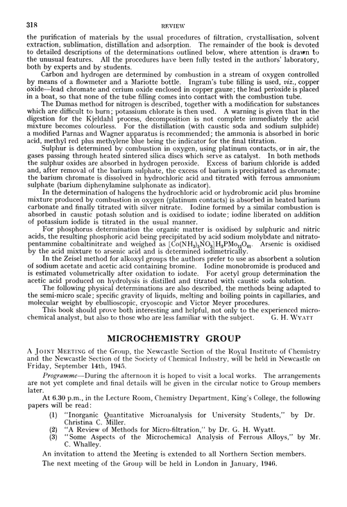 Microchemistry Group