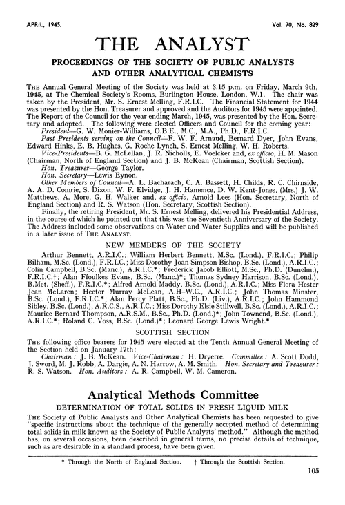 Analytical Methods Committee