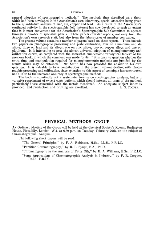 Physical Methods Group