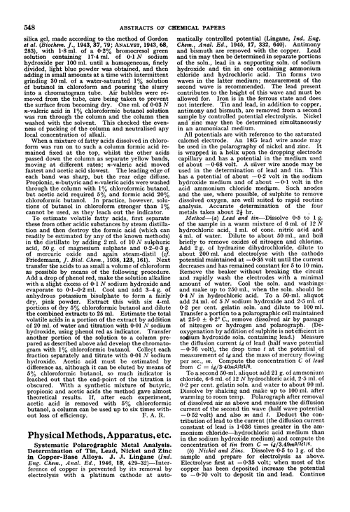 Physical methods, apparatus, etc.