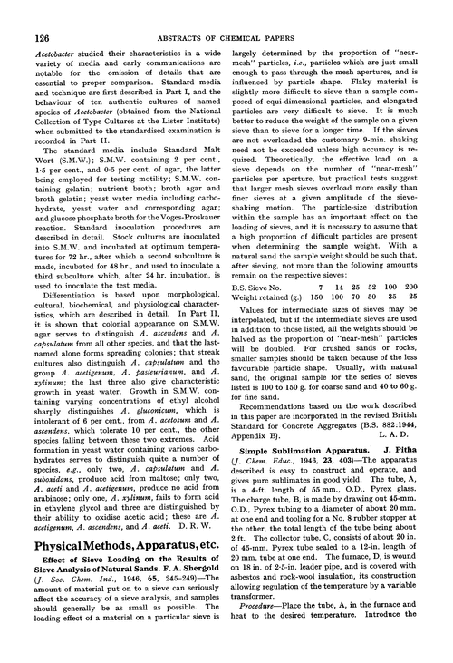 Physical methods, apparatus, etc.