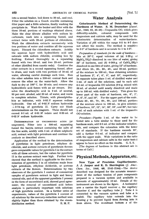 Physical methods, apparatus, etc.