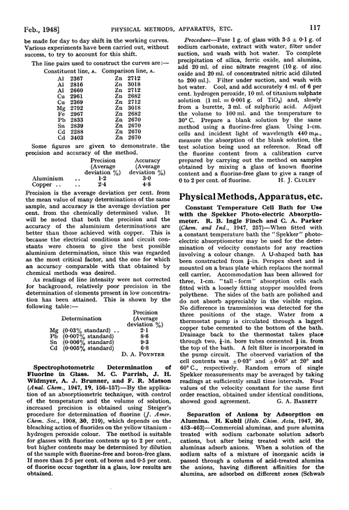 Abstracts of papers published in other journals. Physical methods, apparatus, etc.