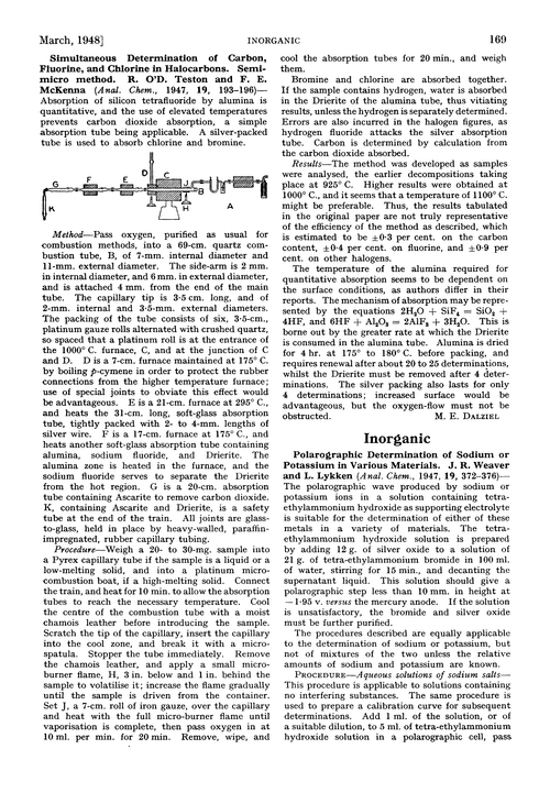 Abstracts of papers published in other journals. Inorganic