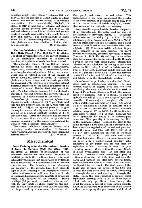 Abstracts of papers published in other journals. Microchemical