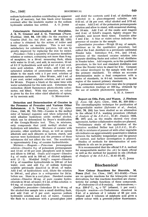 Abstracts of papers published in other journals. Biochemical