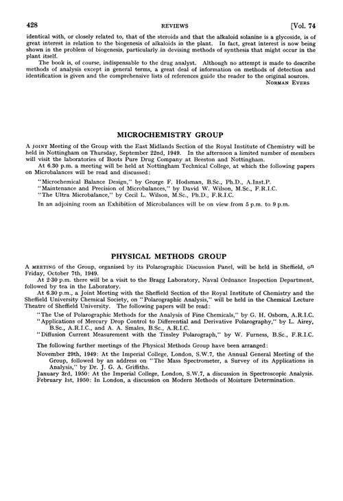 Microchemistry Group