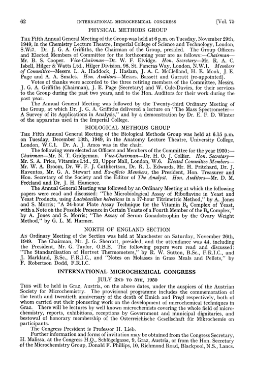 International Microchemical Congress