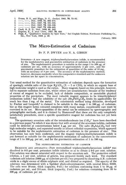 The micro-estimation of cadmium