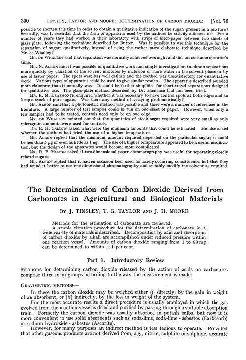 The determination of carbon dioxide derived from carbonates in agricultural and biological materials