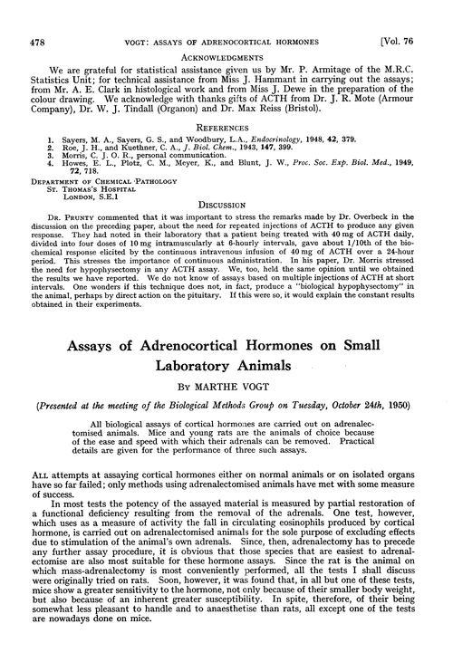 Assays of adrenocortical hormones on small laboratory animals