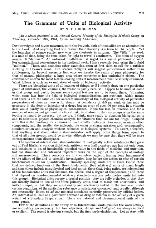 The grammar of units of biological activity