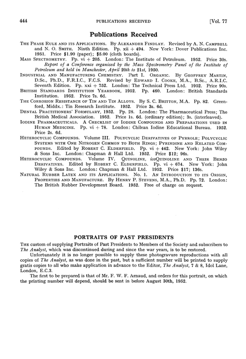 Portraits of Past Presidents