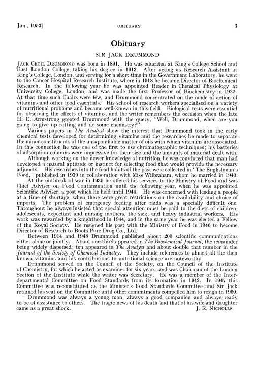 Obituary: Sir Jack Drummond