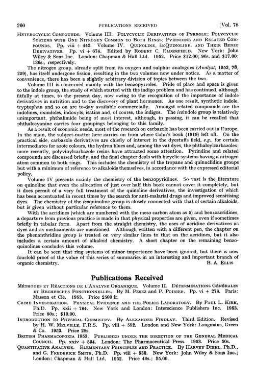 Publications received