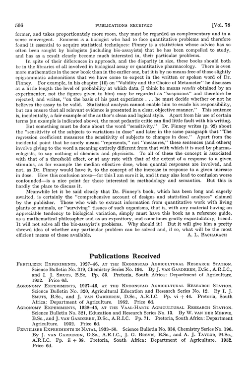 Publications received