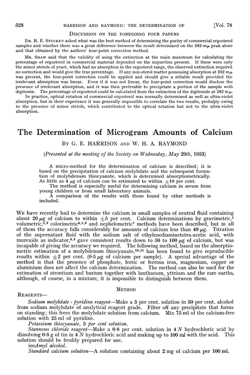 The determination of microgram amounts of calcium