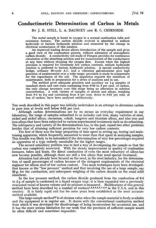 Conductimetric determination of carbon in metals