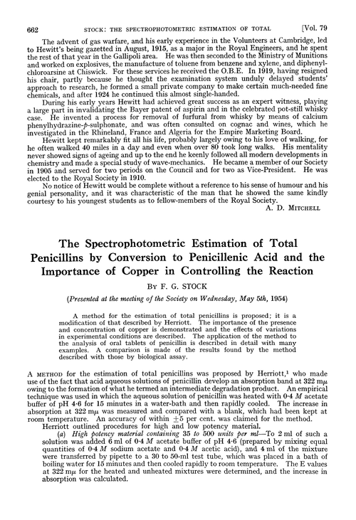 The spectrophotometric estimation of total penicillins by conversion to penicillenic acid and the importance of copper in controlling the reaction