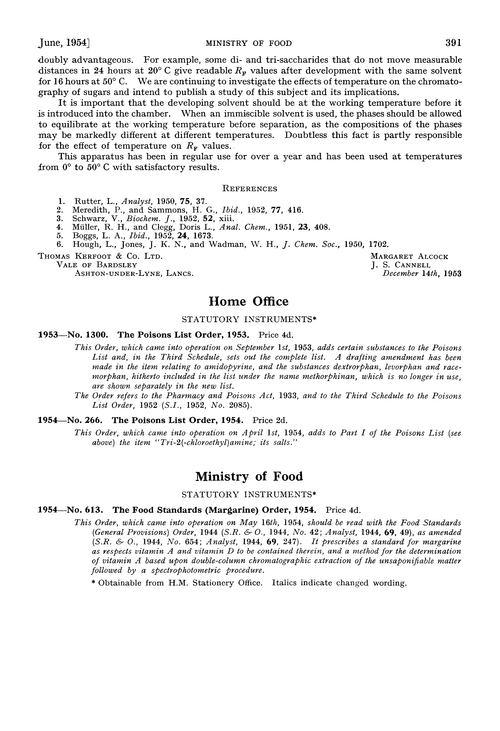 Home office. Statutory instruments