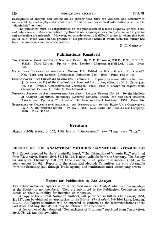 Publications received