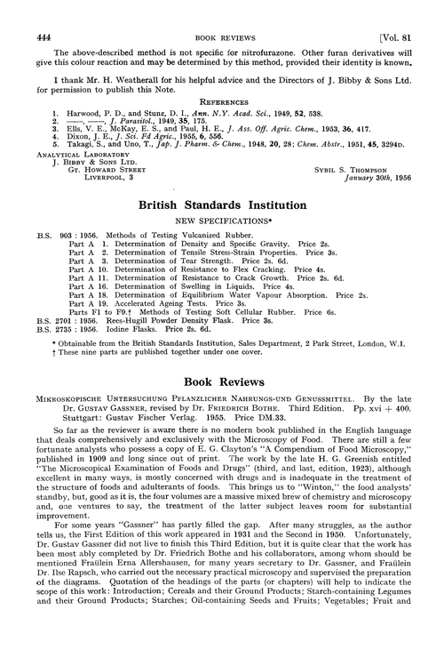 British Standards Institution. New specifications