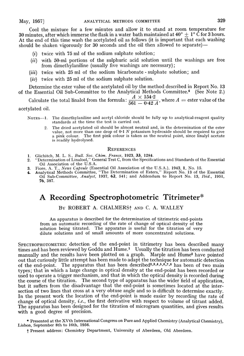 A recording spectrophotometric titrimeter