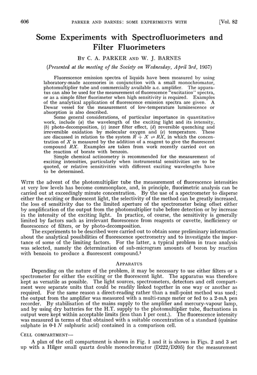 Some experiments with spectrofluorimeters and filter fluorimeters