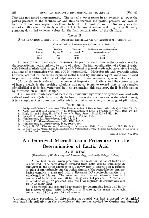 An improved microdiffusion procedure for the determination of lactic acid