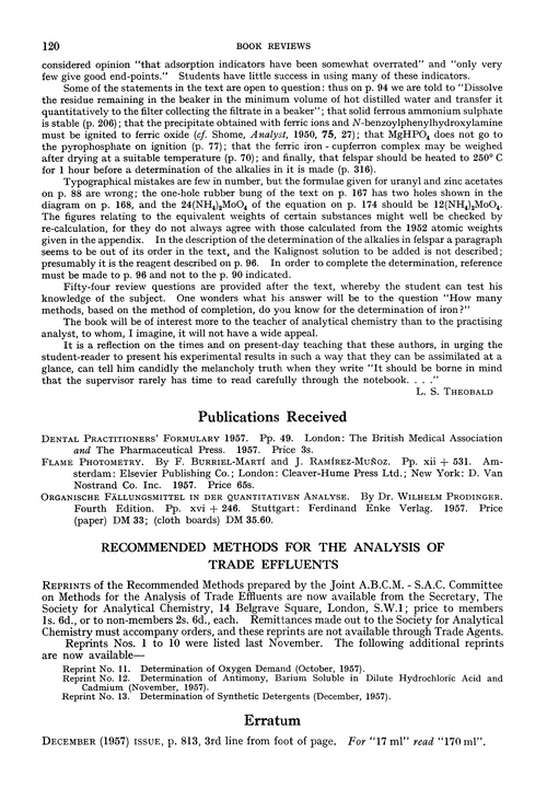 Publications received