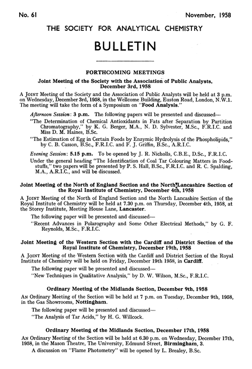 Bulletin