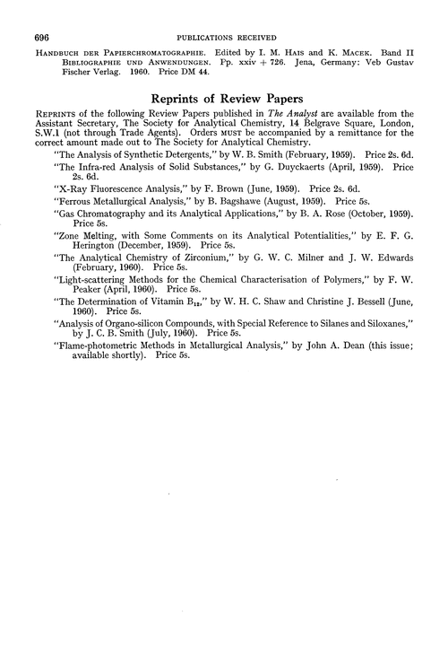 Reprints of review papers