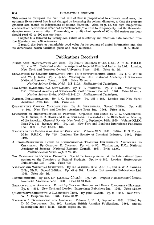 Publications received