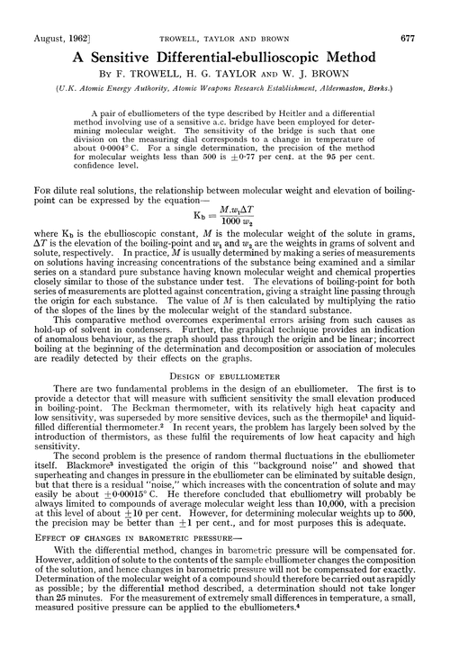 A sensitive differential-ebullioscopic method