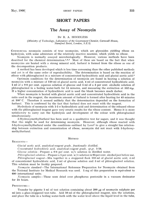 The assay of neomycin